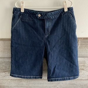 Cato pinstriped denim shorts size 16